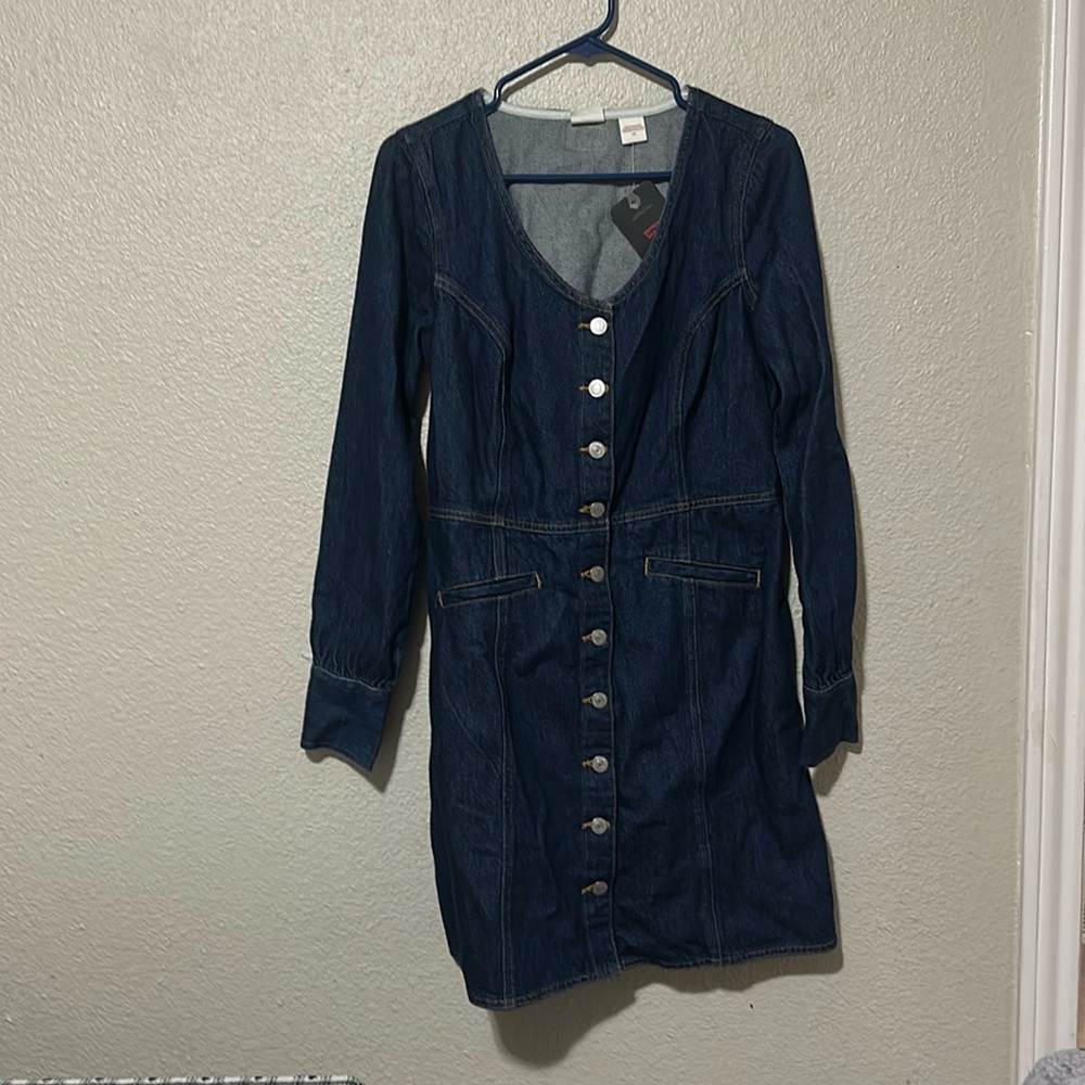 Levi’s Denim Button-Down Dress Large